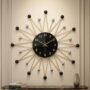 Black And Gold Metal Wall Clock For Home Decor